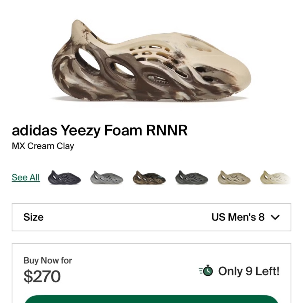 Adidas Yeezy Foam RNNR MX Cream and Clay